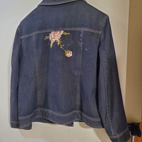 Rose denim jacket M - Picture 1 of 4